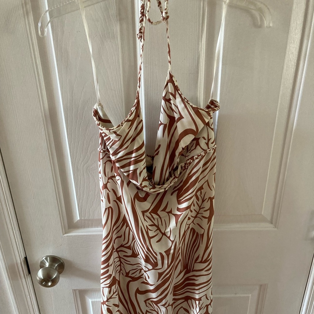 COPY - H&M palm leaf print dress size 12